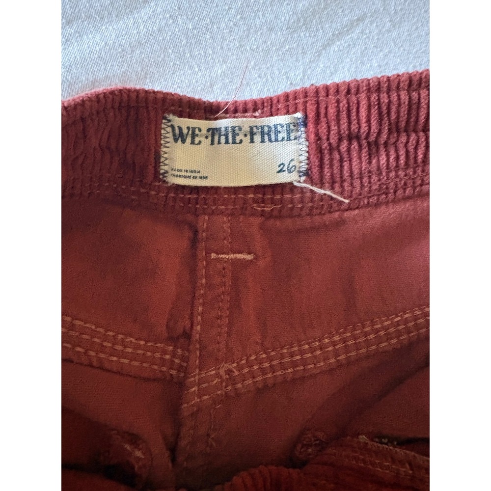 We The Free Clifton Corduroy Pant 26 Embroidered Deer Wide Leg Boho Whimsy Fall - Picture 5 of 11